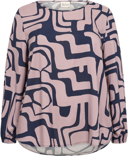 Curvy Wajessie 1 Bluse Rosa